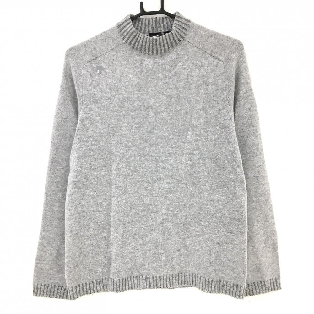 デサント　ジップアップセーター アイボリー/グレー デサント ジップアップセーター アイボリー/グレー デサント ジップ