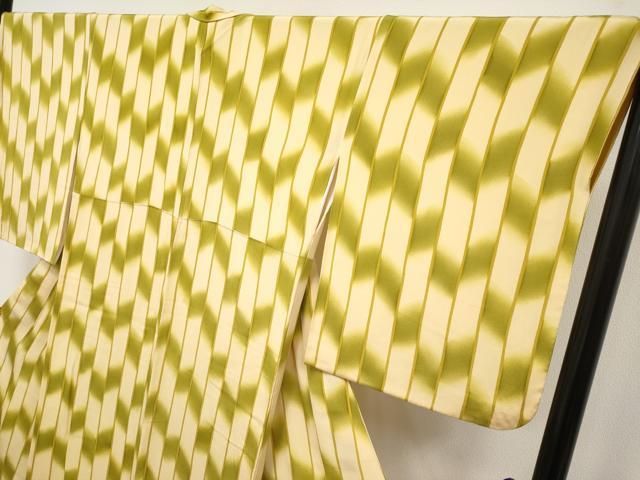 平和屋本店■極上　銀座　志ま亀　小紋　間道　蜂蜜色地　逸品　CYAA3811s5 平和屋本店□極上 銀座 志ま亀 小紋 間道 蜂蜜色地 逸品 CYAA3811s5