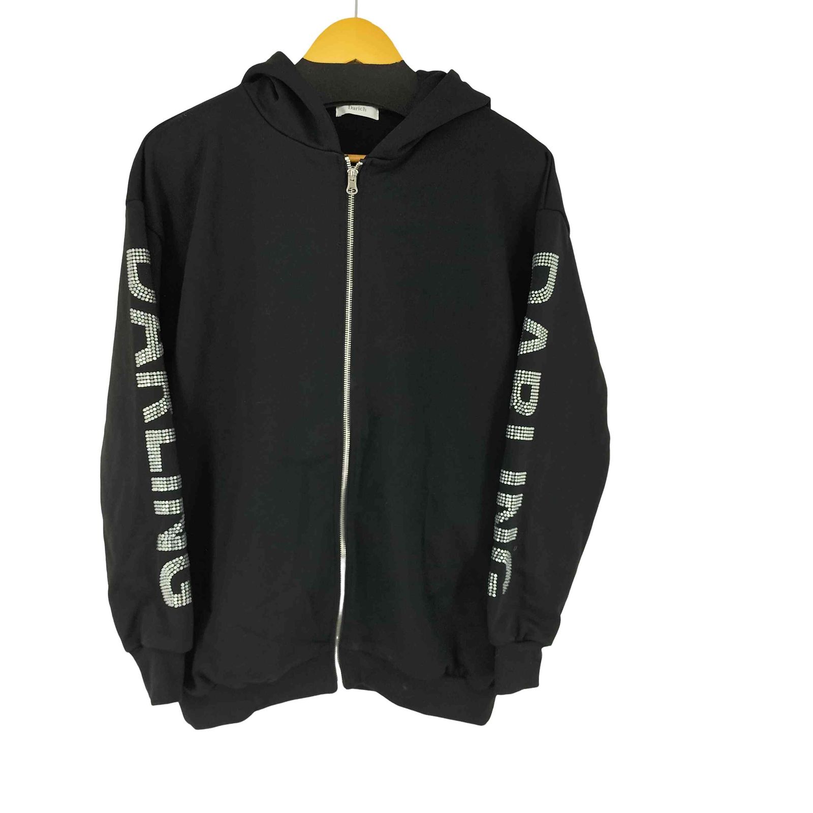 Darich ダーリッチ クリスタルロゴビッグパーカー 美品☆ ダーリッチ Darich クリスタルロゴビッグパーカー （ブラック