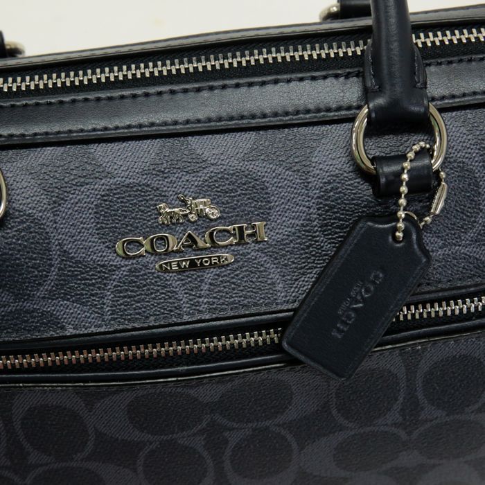 コーチ COACH ローワンサッチェル レザー / PVC デニム シグネチャー