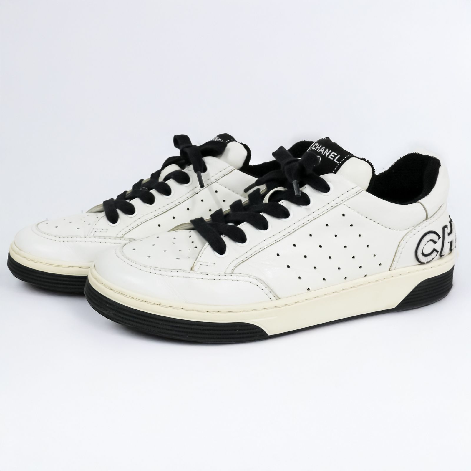 CHANEL シャネル バックロゴローカットスニーカー 41 26cm