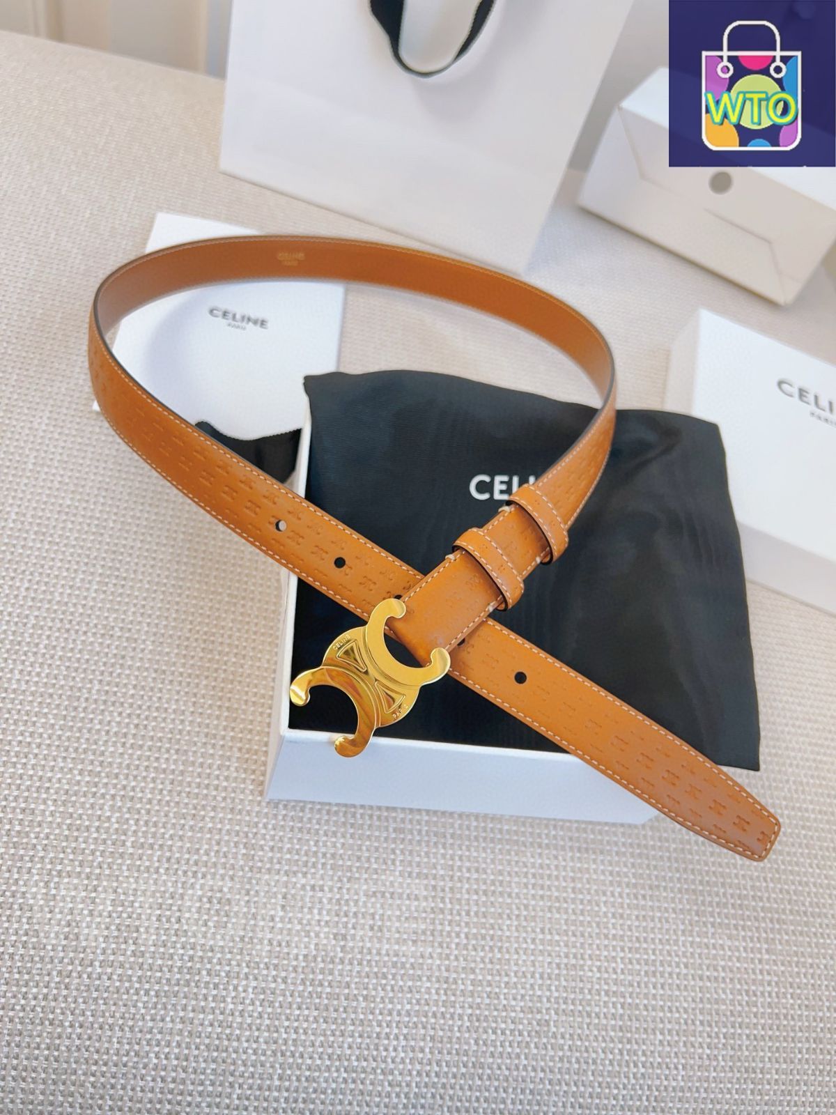 今日特価】CELINE オリジナルレザーベルト-1 - メルカリ