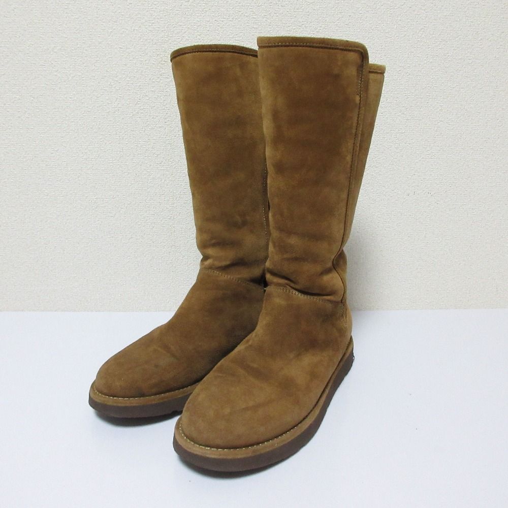 UGG アグ ABREE アブリー サイドジップ ロング ムートンブーツ 1009256 サイズ7 24cm ブラウン レディース 古着