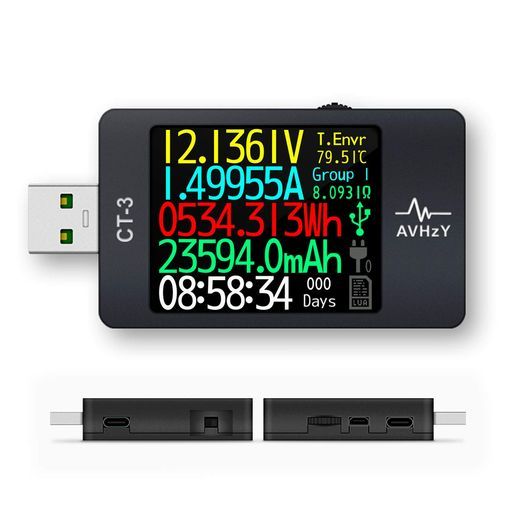 AVHzYCT-3USB3.1テスター電流電圧テスターチェッカークイックバッテリー充電器検出器DC29V6ALua通訳統合充電器容量テスターPPSトリガー急速充電PD|QCに適応日本語オペレーティングシステム日本…