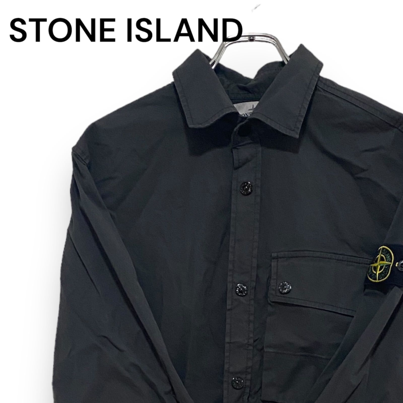 Stone Island ストーンアイランド ブラック 無地 トップス 長袖