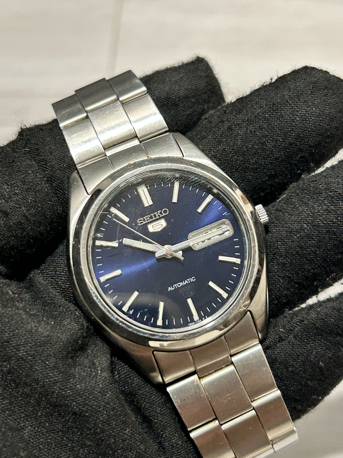 SEIKO 自動巻き 腕時計 ネイビー SEIKO 5自動巻き 腕時計 ネイビー