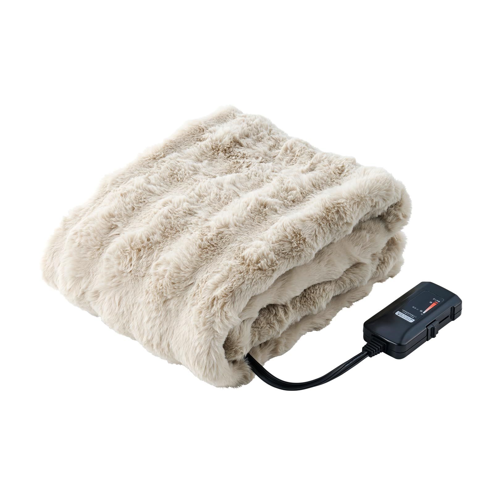 QUADS クワッズ とろける手ざわり 電気毛布 toron トロン ラビットファー 掛敷両用 エコ 省エネ 洗濯OK ダニ退治機能 温度無段階調整 消し忘れ機能 ブラウン