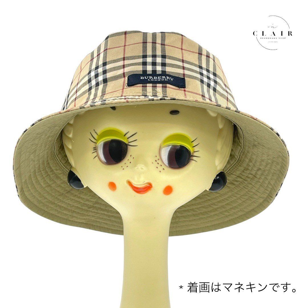 【美品】BURBERRY バーバリー ノバチェック リバーシブルバケットハット 帽子 Burberry ノバチェック リバーシブル バケットハット
