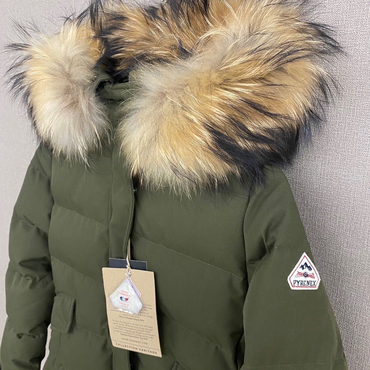 Pyrenex GRENOBLE FUR ダウンジャケット SAGE - メルカリ