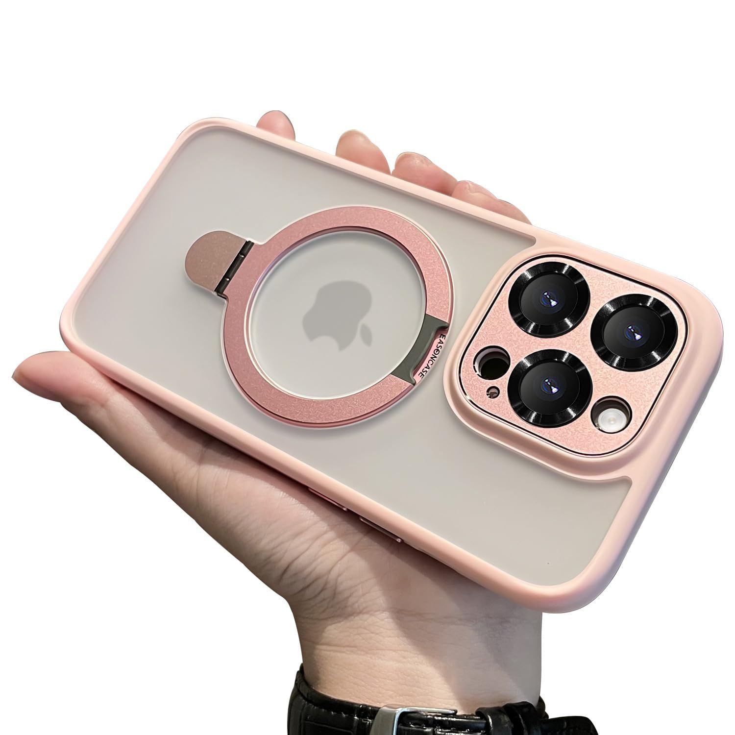 【人気商品】シリコン耐衝撃「MagSafe対応」新型内蔵スタンド クールメタルカメラカバー付き マット 絹の滑らかな触り ProMax用ケース ワイヤレス充電対応 指紋防止 15 可愛い iPhone アイフォン