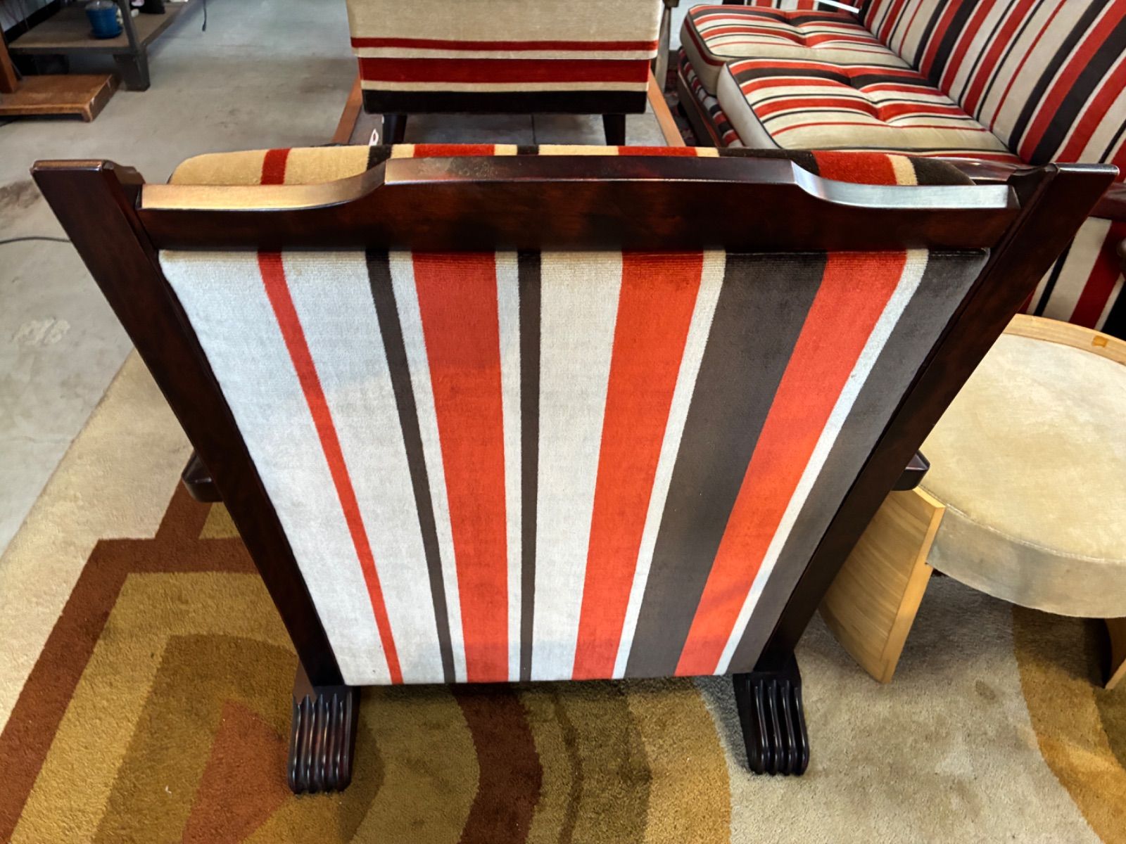 アンティーク　レトロ　ストライプ　モリシゲ　morishige 1人掛け　チェア アンティーク/レトロ/ストライプ/モリシゲ/morishige/シングル