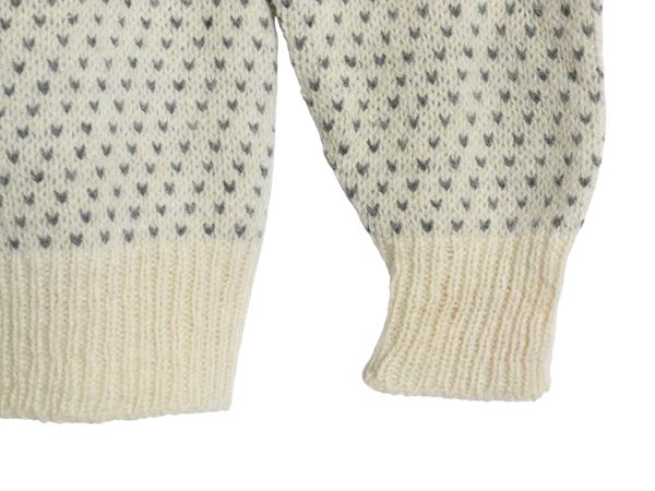  80 s エルエルビーン バーズアイ ニット カーディガン レディース L ヴィンテージ ウール セーター 前開き 羽織り 総柄 マルチ 長袖 カーディガン ボレロ アンサンブル