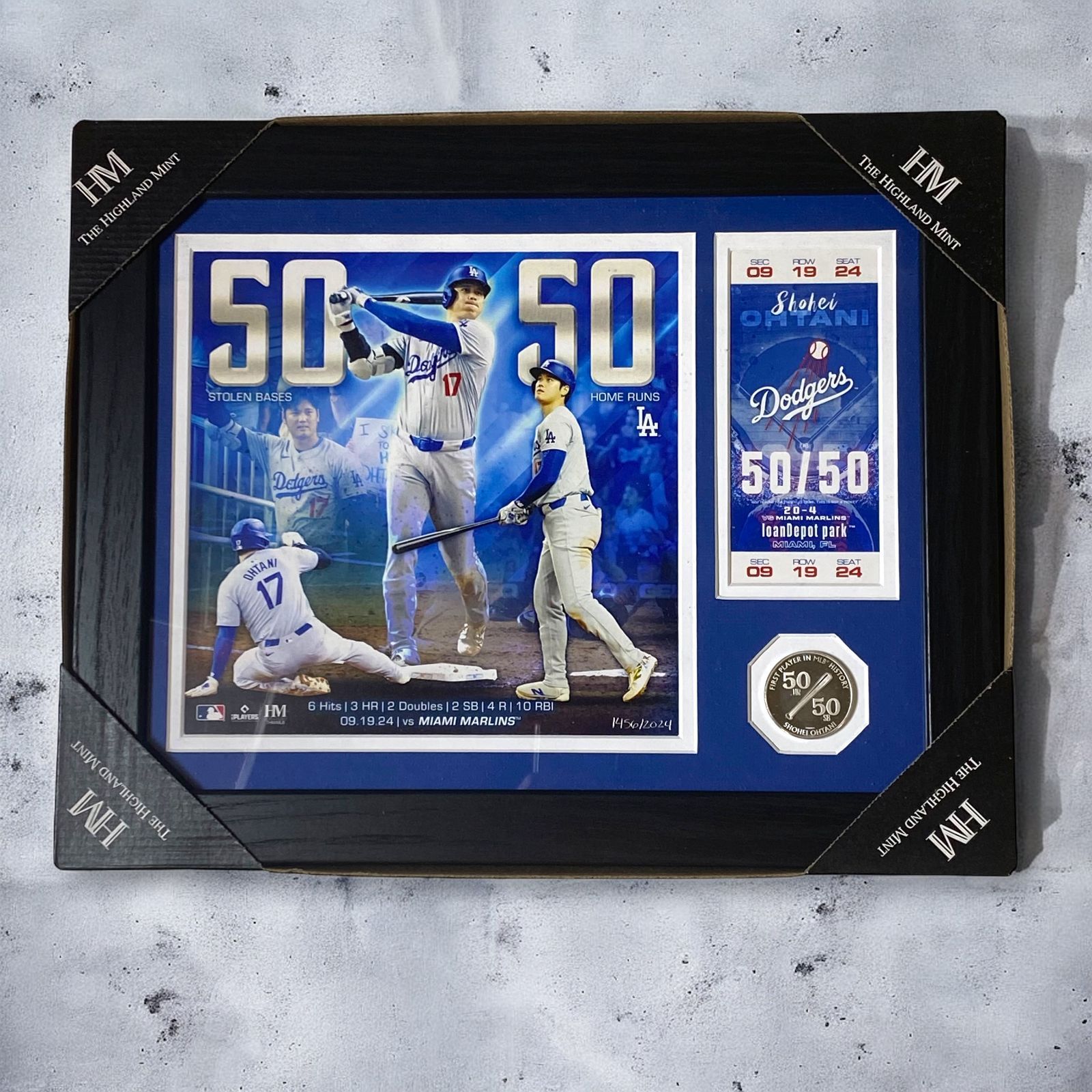 【シリアルナンバー入り】大谷翔平 50/50 達成記念2024個限定フォトミント シリアルナンバー入り】大谷翔平 50/50 達成記念2024個限定フォト