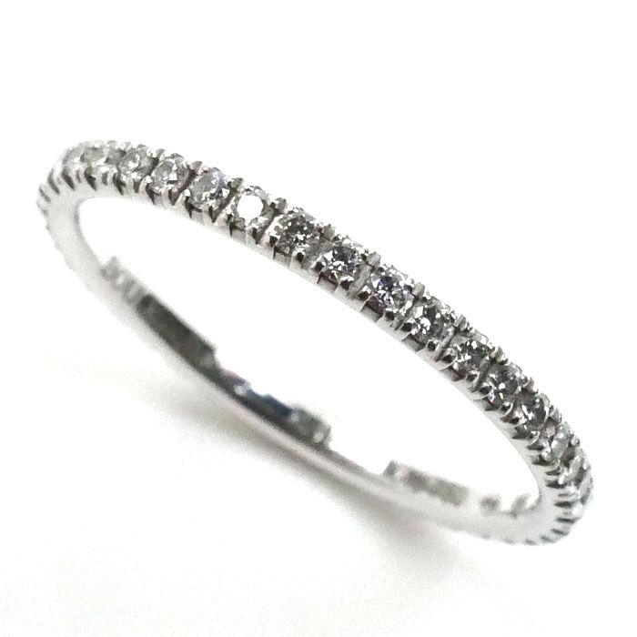 Boucheron ブシュロン K 18 WG ホワイトゴールド エピュール フルエタニティ ダイヤ リング 指輪 ダイヤモンド 7号 47 1.1 g レディース