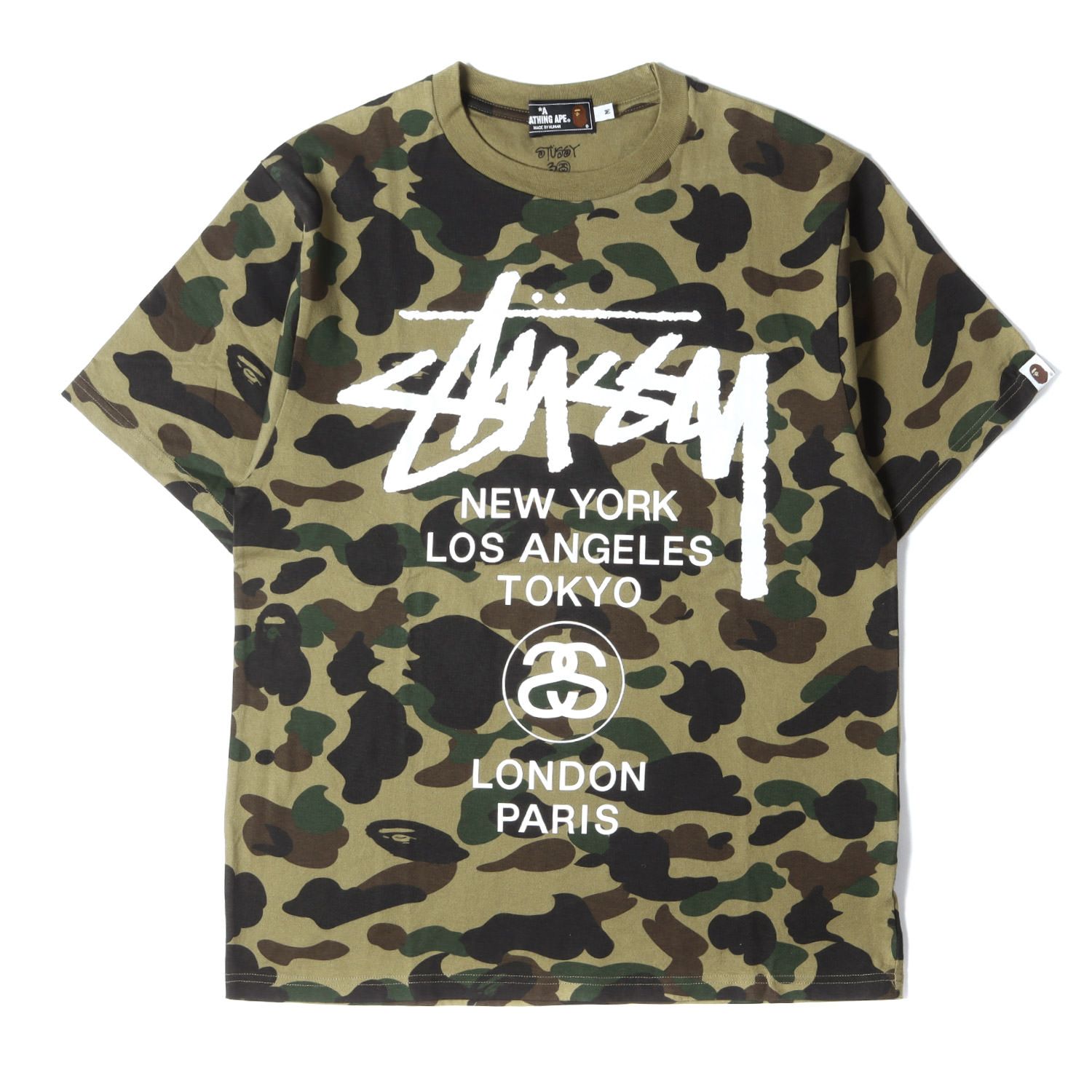 ape stussy コラボ Skull Camo Tee 猿カモ Tシャツ ape stussy コラボ Skull Camo Tee 猿カモ Tシャツ