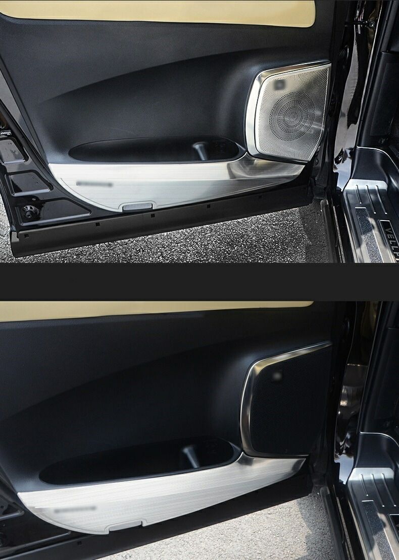 トヨタ アルファード ヴェルファイア 30系 用 車のドア抗 kick 保護 パネル ガーニッシュ パーツ 2ピース 2色選択 FFCRYSTALESIA_COM