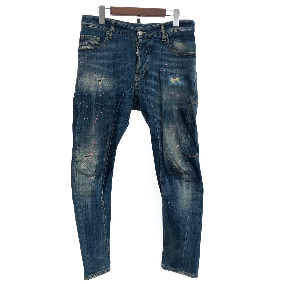 DSQUARED2 易しい メンズダメージデニムパンツ 44