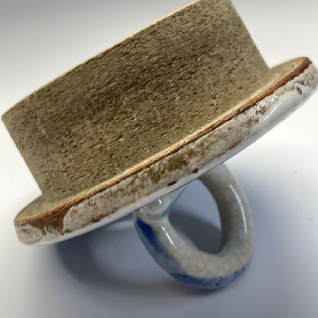 江戸後期 瑞芝焼 染付 水次 タトチ 高さ22㎝(蓋込) 東な6-0624②