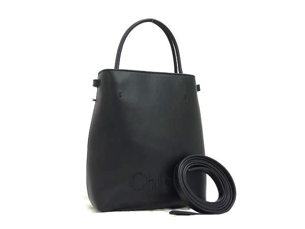 ■美品■ Chloe クロエ SENSE センス レザー 2WAY ハンドバッグ ミニバッグ ショルダー クロスボディ レディース ブラック系 FR1780 □美品□ Chloe クロエ SENSE センス レザー 2WAY ハンドバッグ ミニ