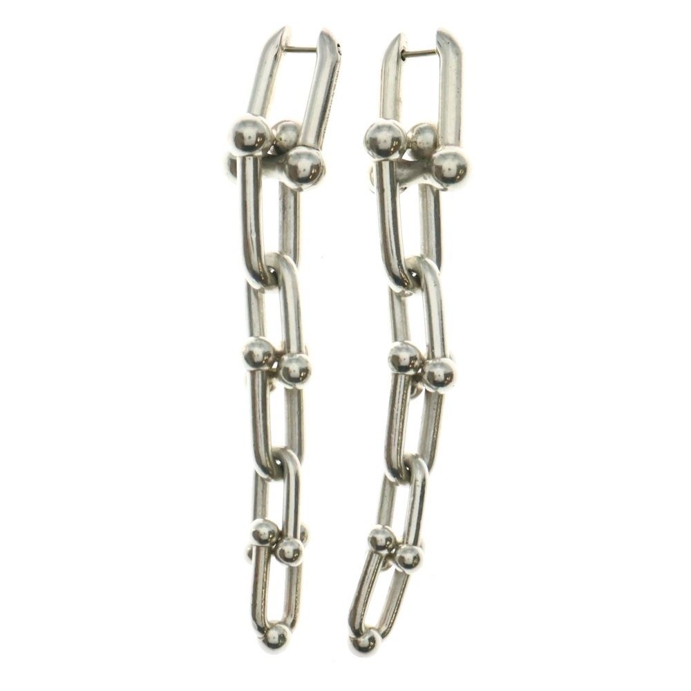 TIFFANY-Co ティファニー ハードウェア グラジュエイテッドリンク ピアス イヤー シルバー