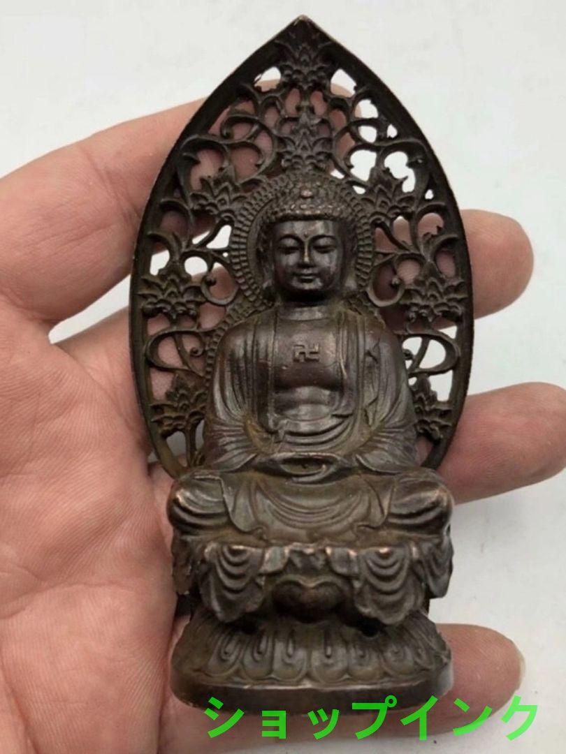 銅細工 如来仏頭印 仏頭印 印材 印鑑 装飾品 工芸品 美術品 置物 銅 細工 釈迦如来仏仏像 事務デスクトップ机 茶室 茶寵 置物