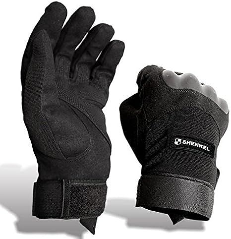 【在庫処分】SHENKEL タクティカルグローブ フルフィンガー BK GL-06 ナックルガード付 L glove-006bk-L