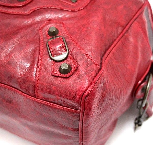 バレンシアガ BALENCIAGA ザ ツィギー 2WAYバッグ レザー 赤 145694