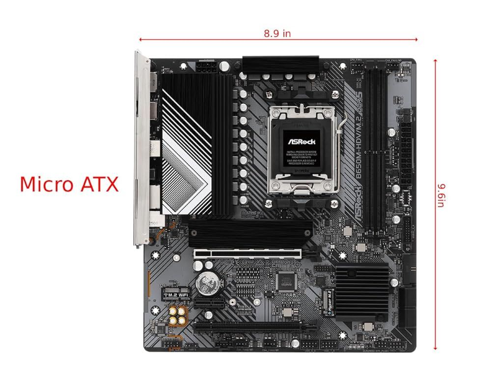 ASRock マザーボード B650M-HDV M.2 AMD Ryzen 7000 シリーズ CPU対応 Soket AM5 B650 Micro ATX マザーボード 正規代理店品