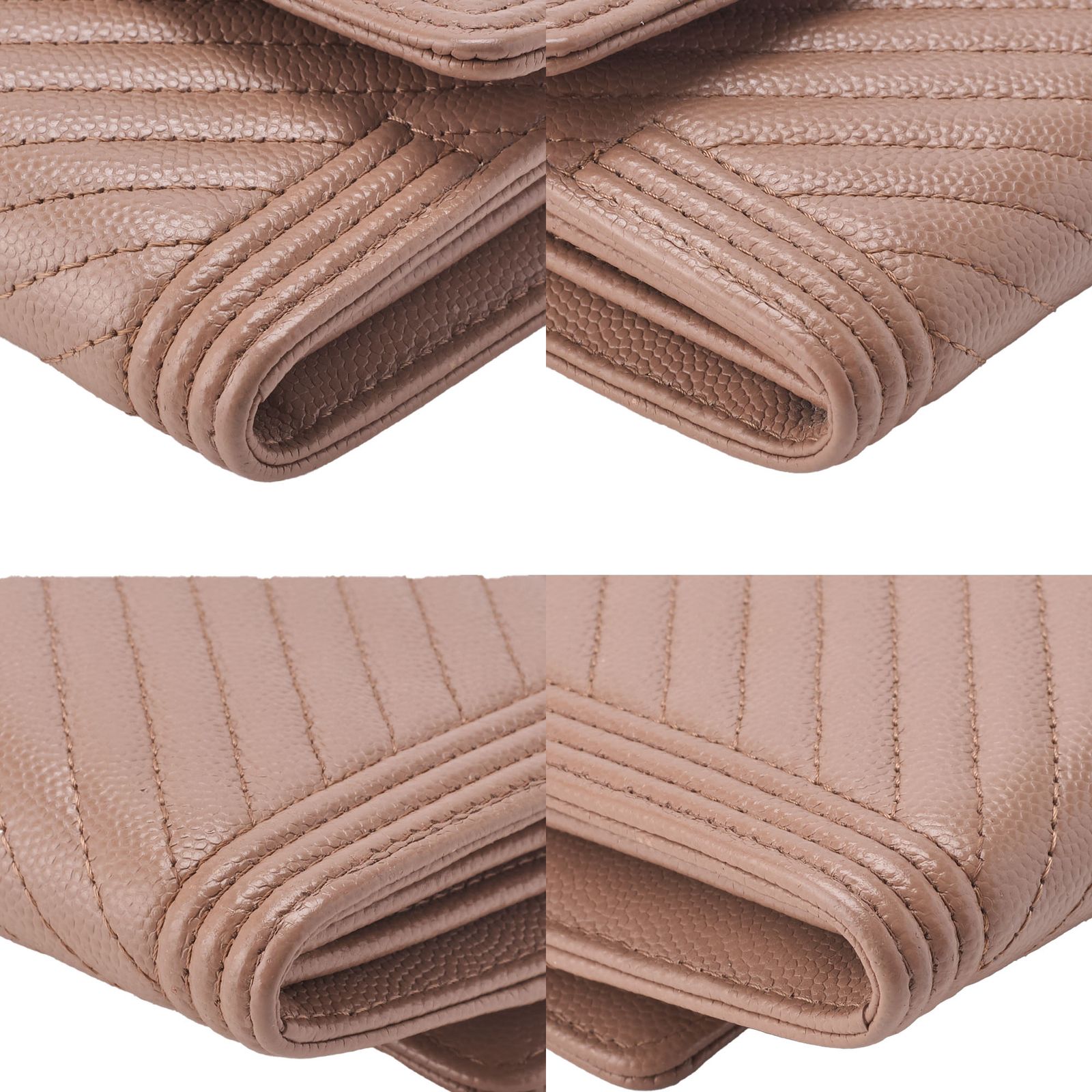 CHANEL シャネル ボーイシャネル Vステッチ 二つ折り長財布 キャビア