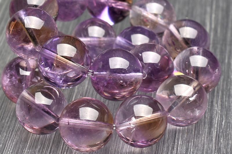 １点物 AAA バイ アメトリン 11.5mm ブレスレット パワーストーン 天然石 _U7344