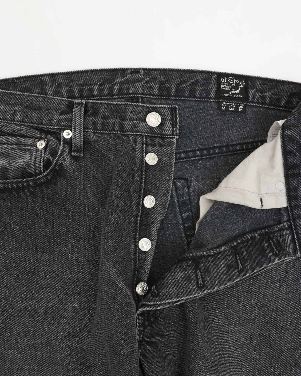 orslow オアスロウ 105 90's 5 POCKET BLACK DENIM STONE WASH