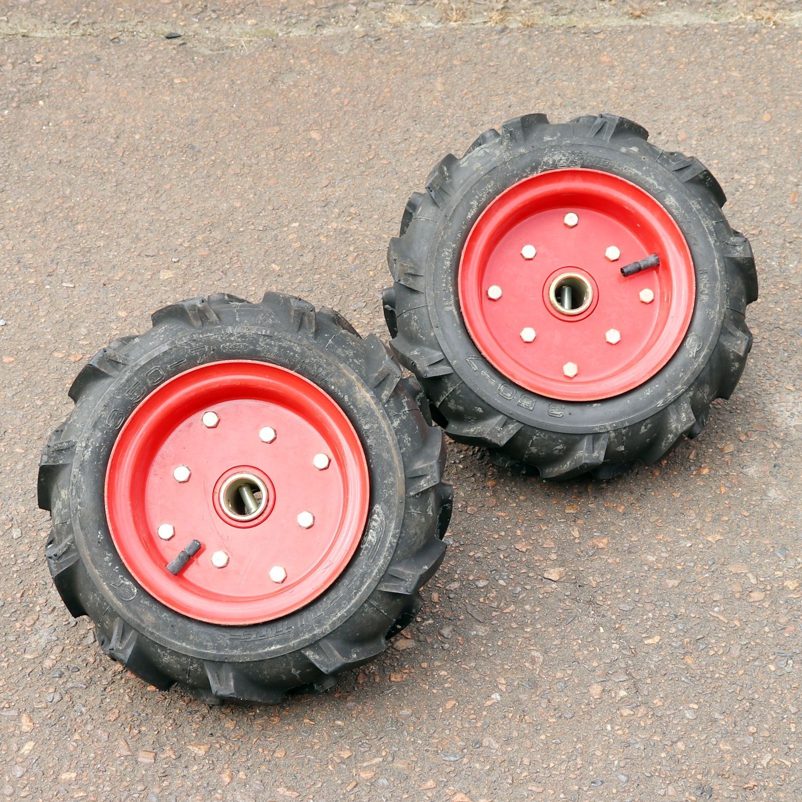 新潟発 管理機用タイヤ ホイールセット 中古 3.50-7 耕運機