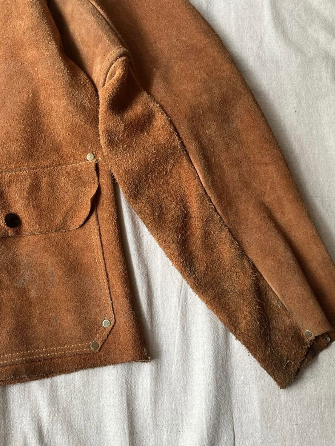 USA vintage ウェルダー ジャケット / レザー スエード ブラウン