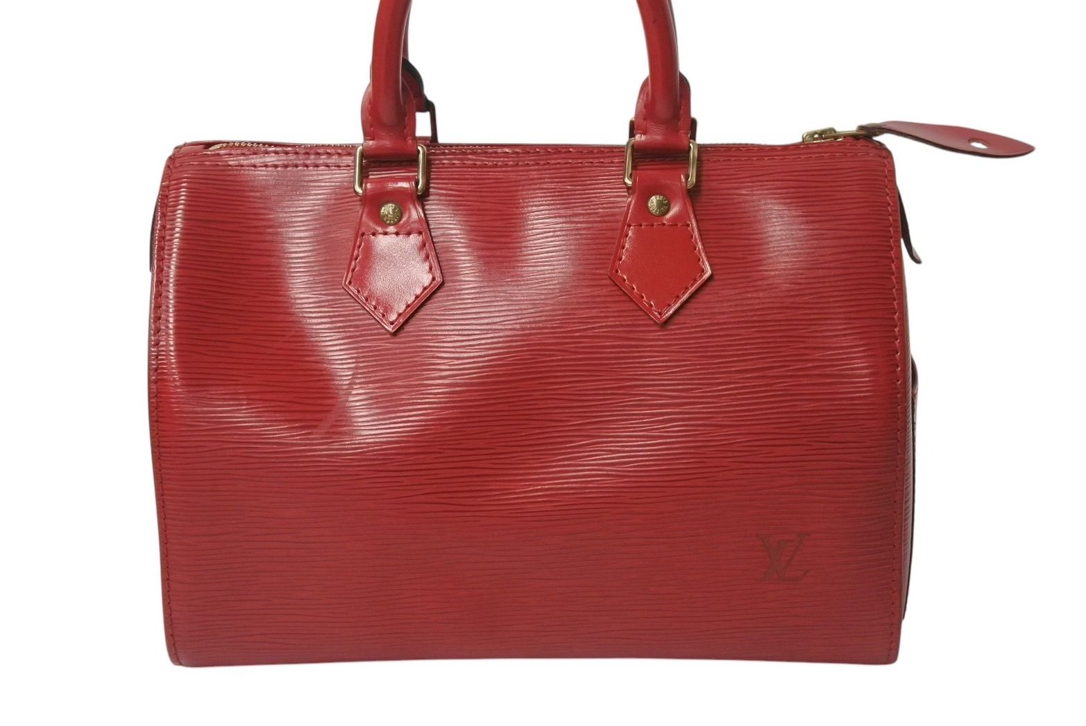 Louis Vuitton エピレザー ボストンバッグ レッド