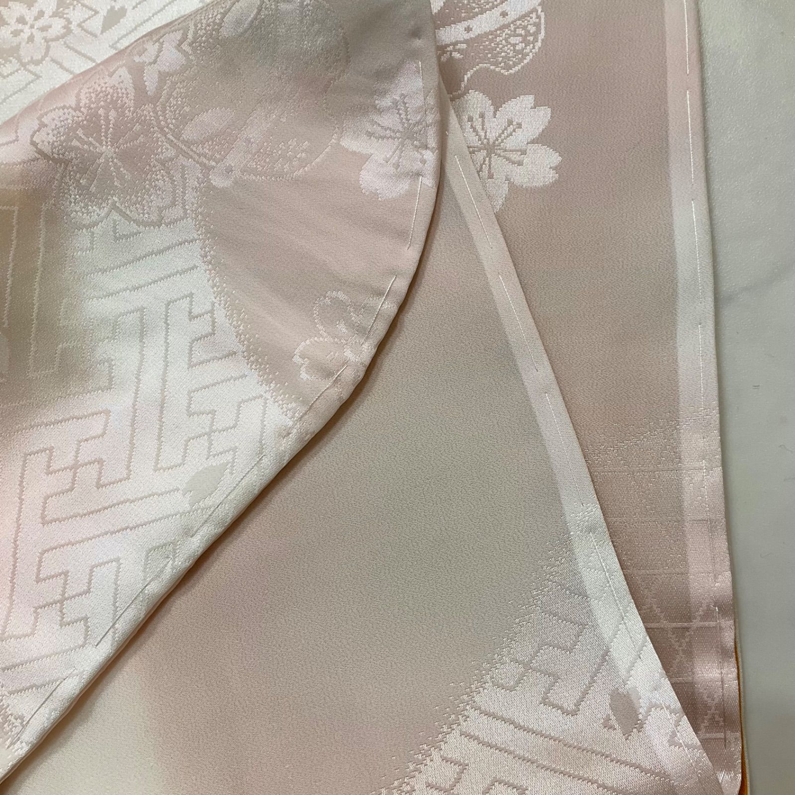 kimono+one ◇美品◇振袖長襦袢◇単衣◇居敷当て付き◇袖無双