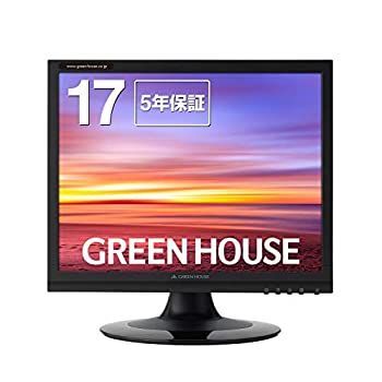 グリーンハウス 17型スクエア LED液晶ディスプレイ ブルーライトカット機能搭載 ブラック GH-LCS17C-BK