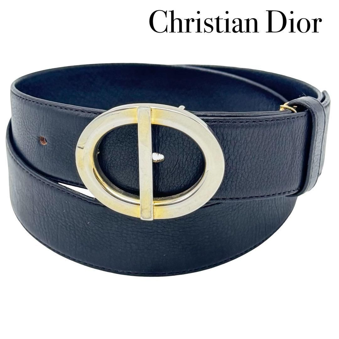 Christian Dior クリスチャンディオール レザー ベルト ブラック