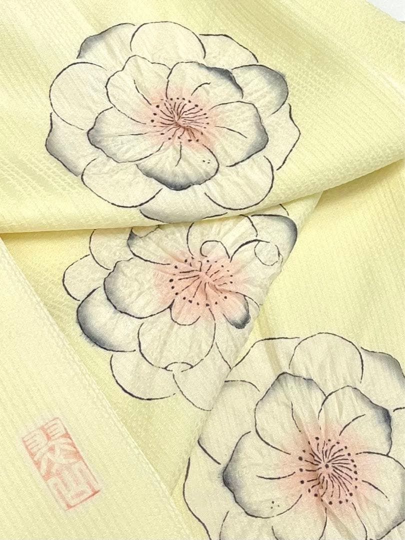 桐屋 翠山工房 付け下げ 辻ヶ花 蛍ぼかし 絞り加工 紋意匠 正絹 桐屋 翠山工房 付け下げ 辻ヶ花 蛍ぼかし 絞り加工 紋意匠 正絹