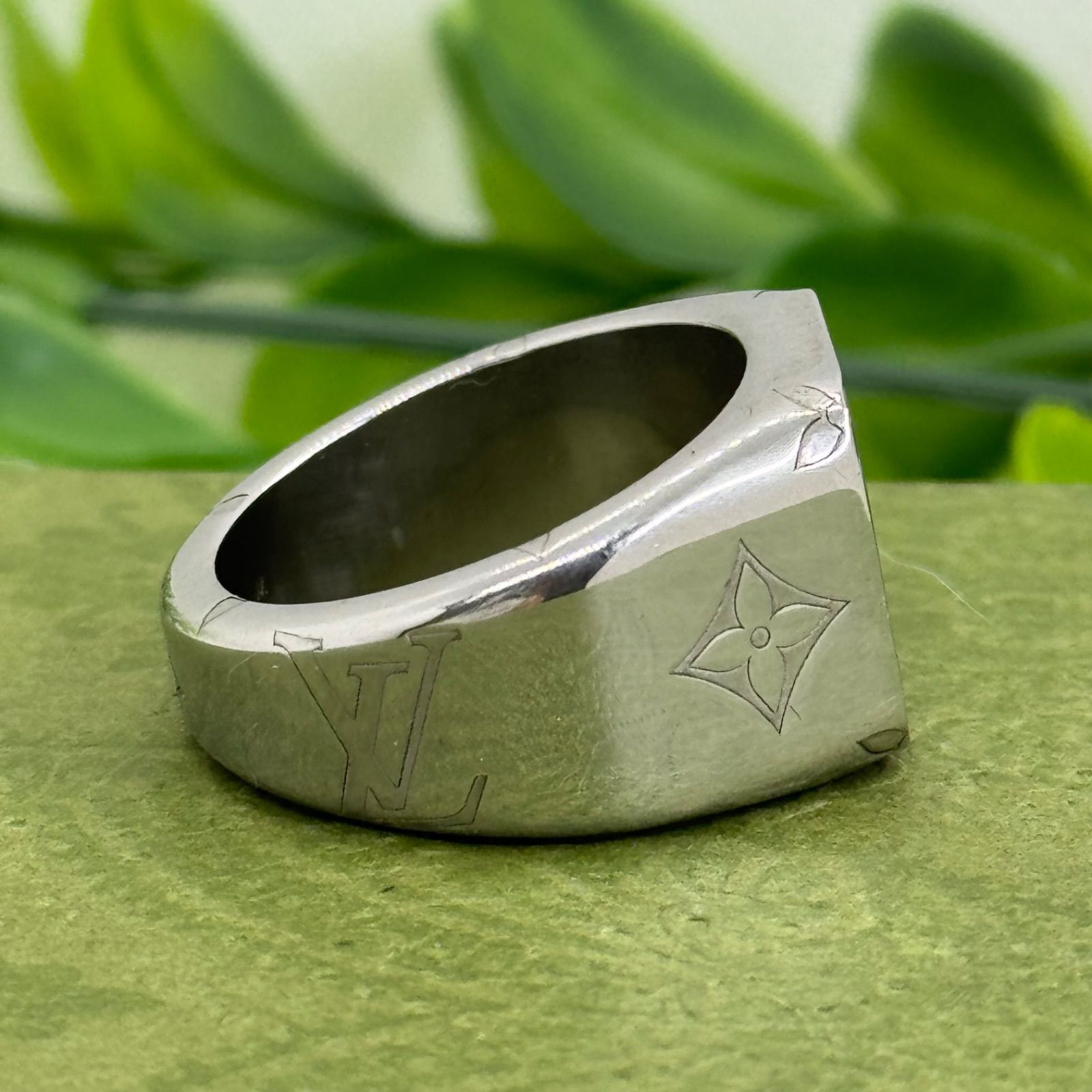 Louis Vuitton シグネットリング モノグラム シルバー Lサイズ ルイ