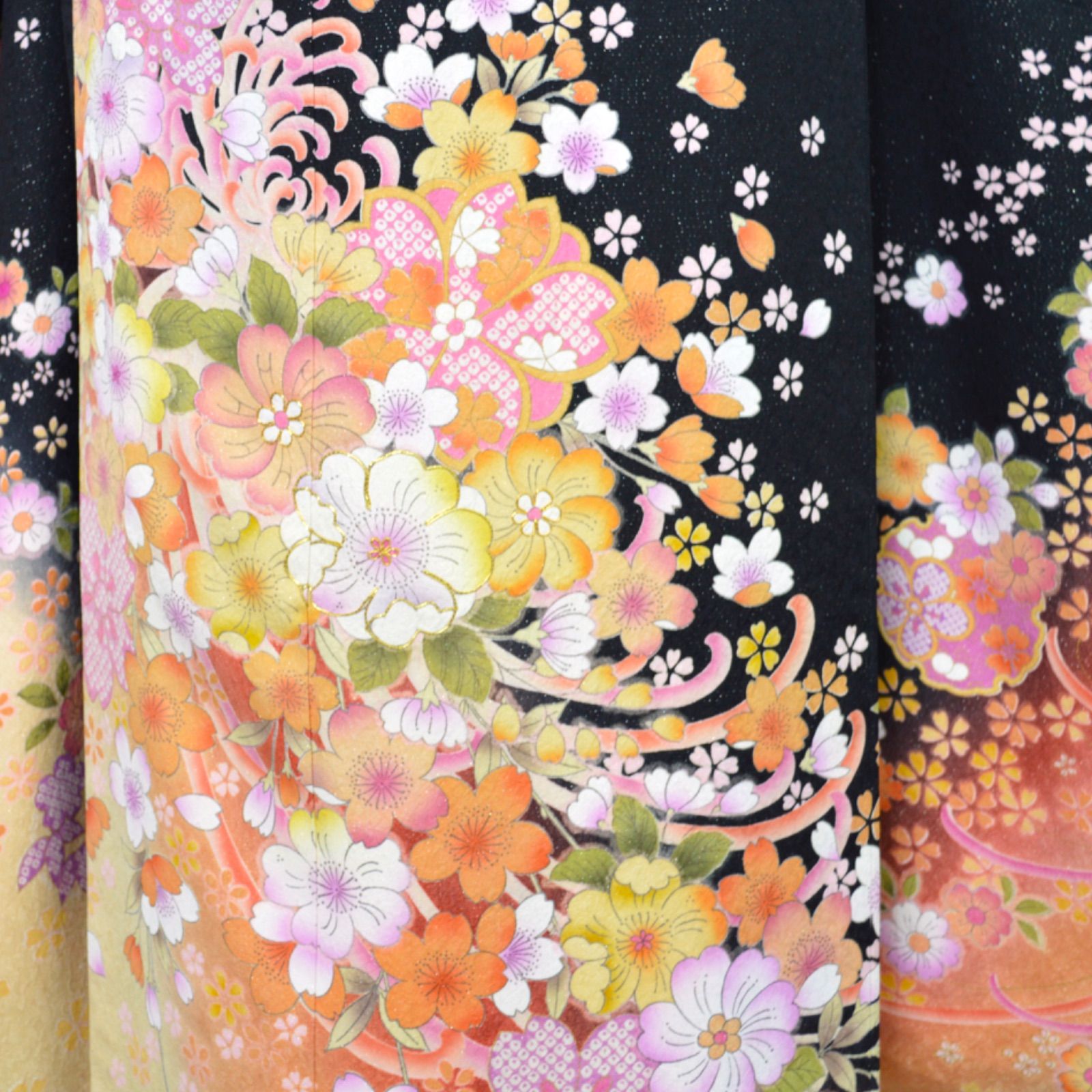美品》正絹 振袖フルセット S〜Lサイズ 古典柄 成人式 パールトーン 