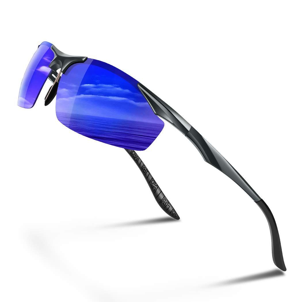 在庫処分Glazata 偏光スポーツサングラス 偏光グラス 超軽量メタル UV400 紫外線カット ドライブ/野球/自転車/夜釣り／ランニング／ゴルフ／運転