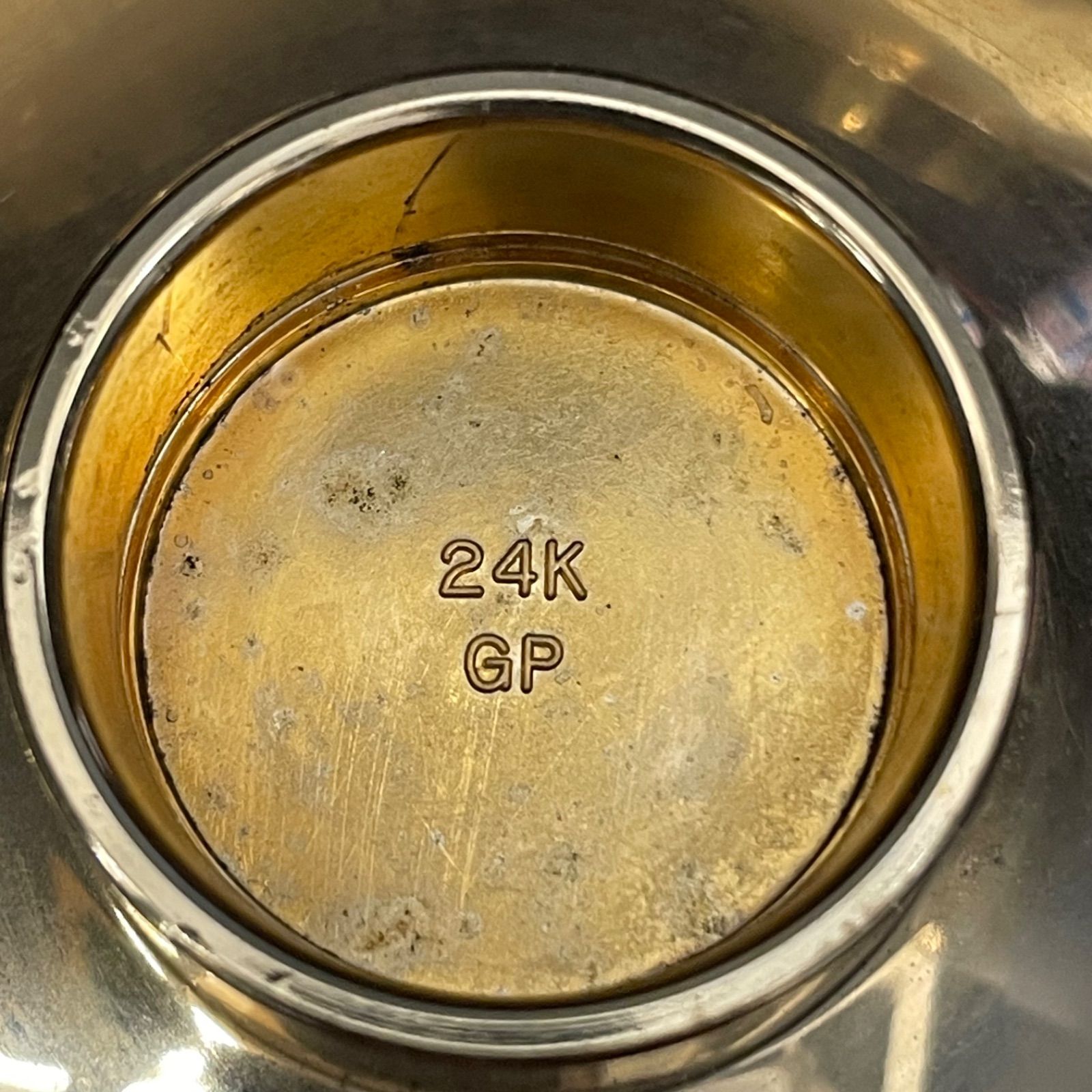 24KGP 金杯 飾り盃 酒器 5枚セット 台座付き - メルカリ