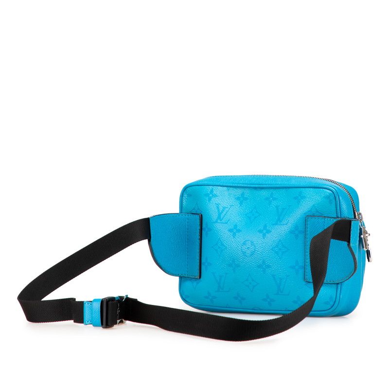 ルイ ヴィトン タイガラマ バムバッグ アウトドア ボディバッグ ウエストバッグ M30459 ラグーンブルー レザー レディース LOUIS VUITTON 1-0228212