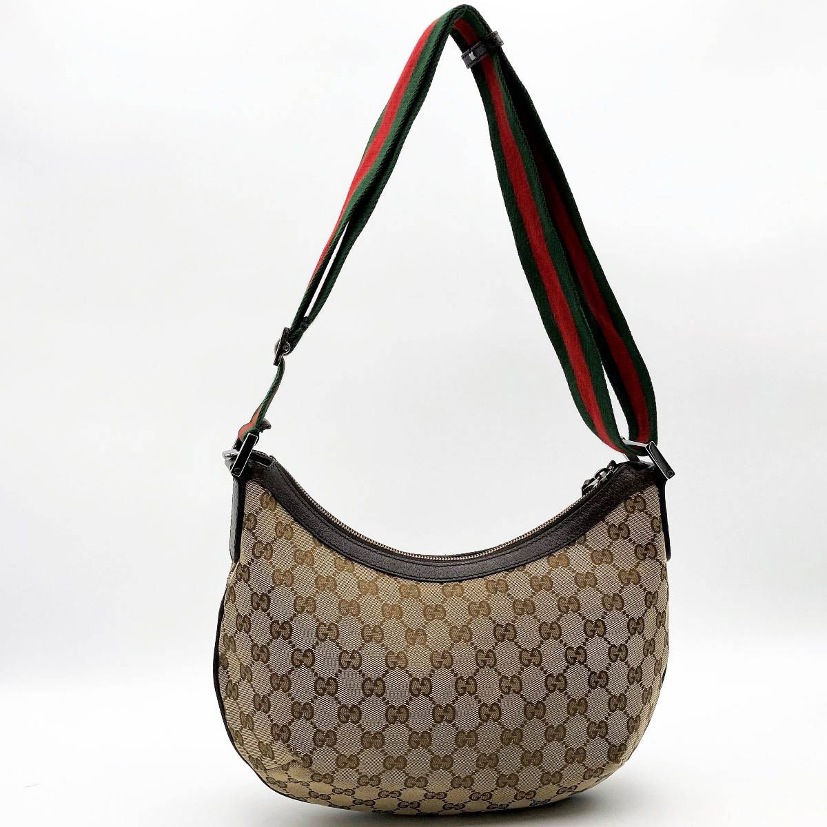 GUCCI グッチ　シェリーライン　バッグ　ブラウン　高級感 GG グッチ GUCCI オールドグッチ シェリーライン GGプラス 斜め