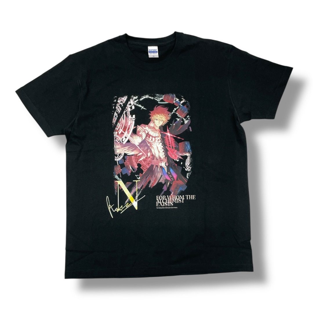 誰ガ為のアルケミスト ダガタメ オリジナルTシャツ プリントTシャツ ニムル キャラクターグッズ アニメ ゲーム ユニセックス 4252-01 黒 ブラック XLサイズ レディース メンズ 夏 ゴーゴー古着久喜倉庫店 No.807Y