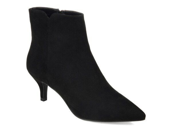 【送料無料】 ジュルネ コレクション レディース ブーツ・レインブーツ ブーティ シューズ Isobel Bootie Black Faux Suede
