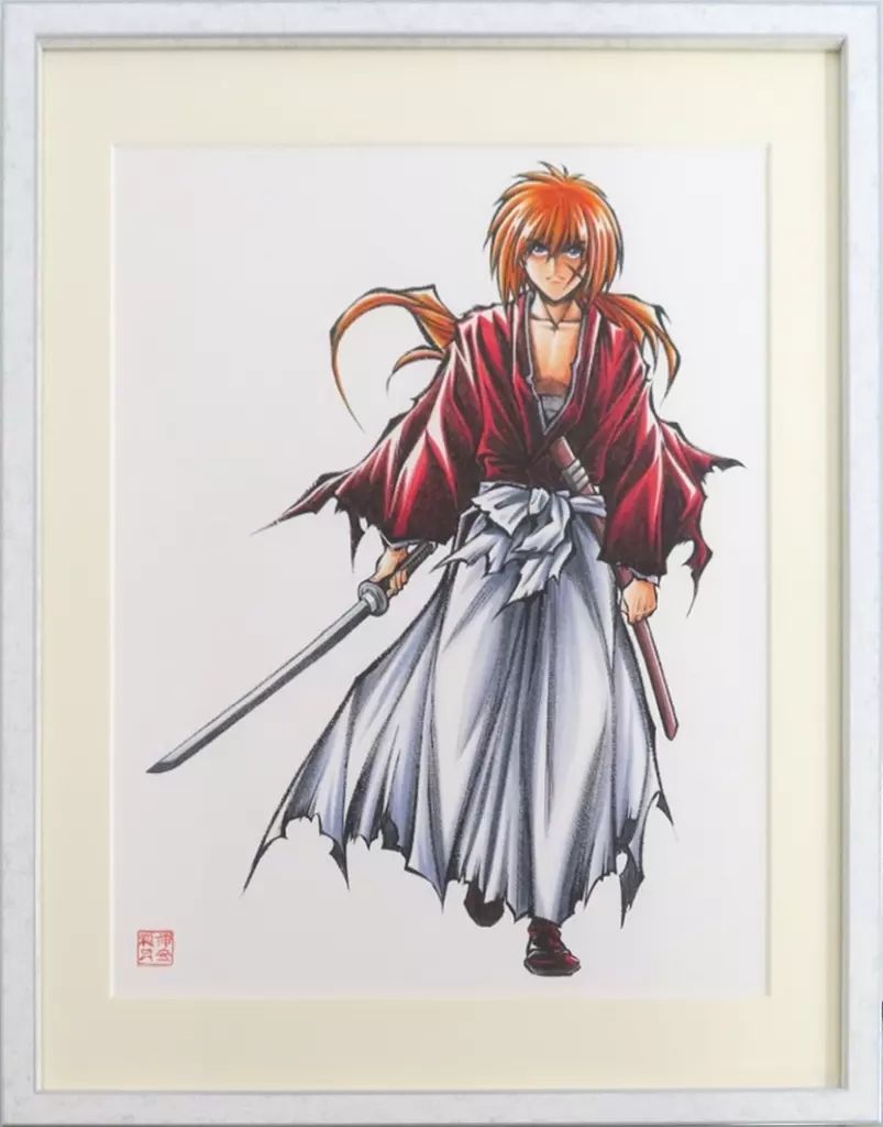 セル画 原画 付属品付 るろうに剣心－明治剣客浪漫譚－ 額装高精細複製原画|緋村剣心