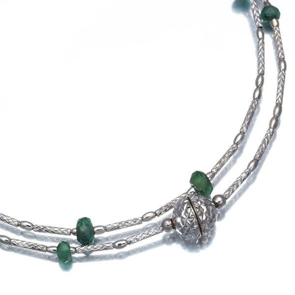 K18WG エメラルドバングル