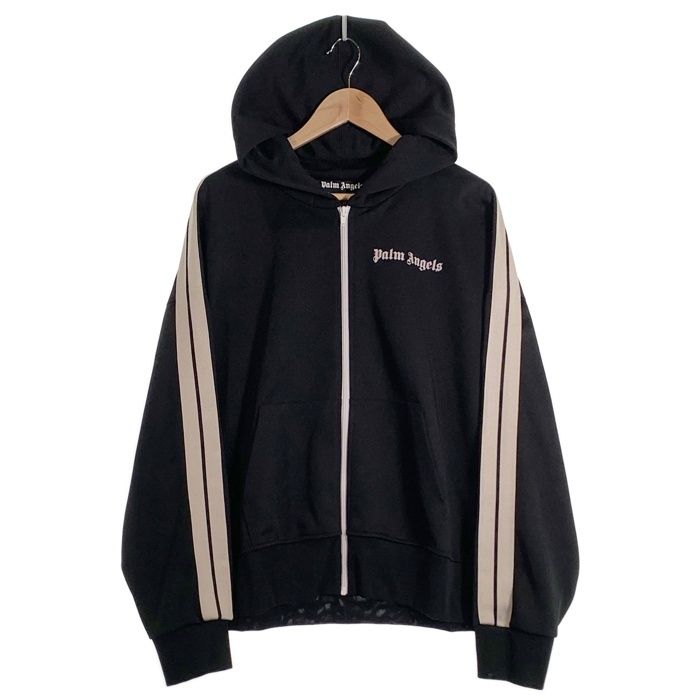 Palm Angels パームエンジェルス 23SS Zip Hoodie Track Jacket ジップフーディ トラックジャケット ブラック PMBD051S23FAB001 Size L