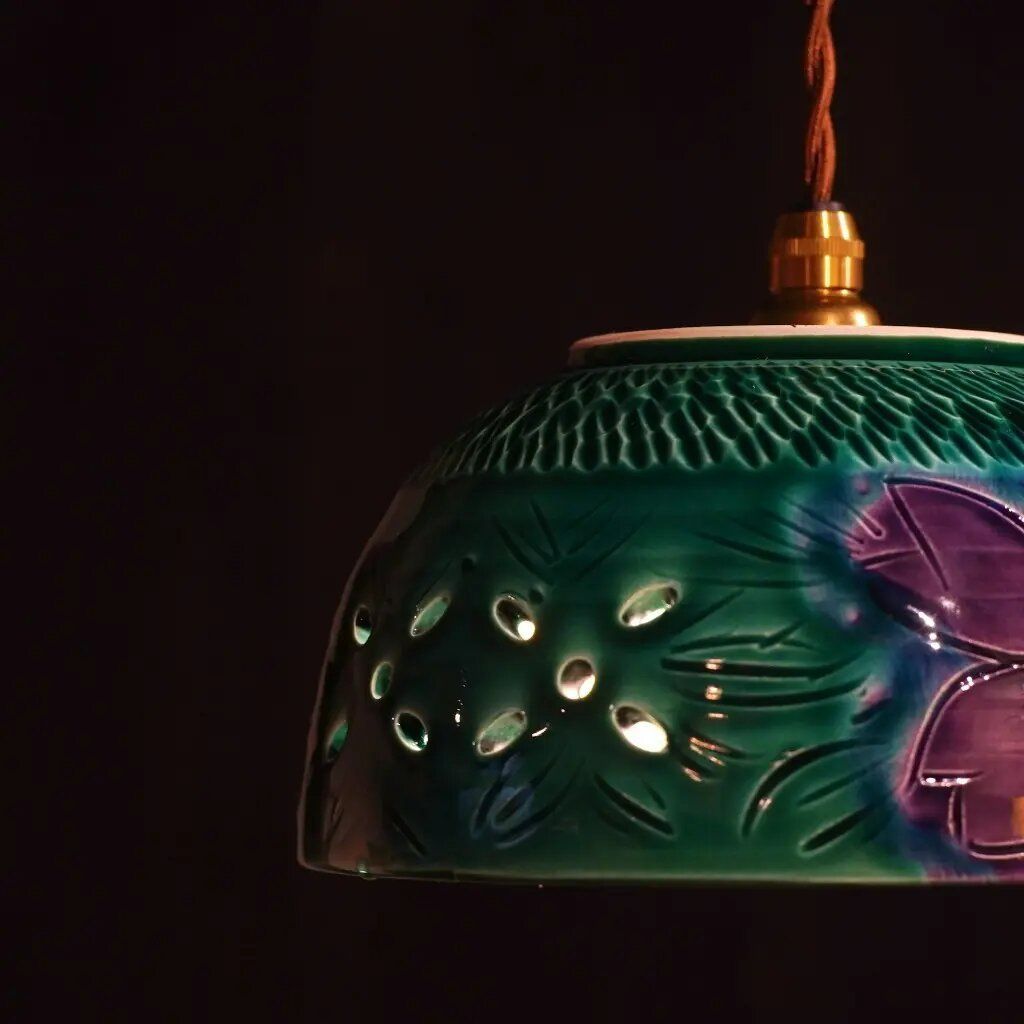 紫 黄｜菓子鉢｜ペンダントライト